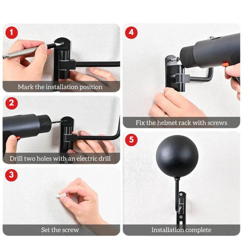 Wall Mount Motorcycle Helmet Hanger - Image 5